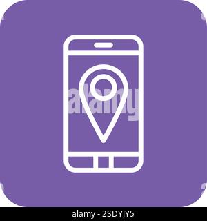 Gps mobile Vector Icon Design Illustration Stock Vector