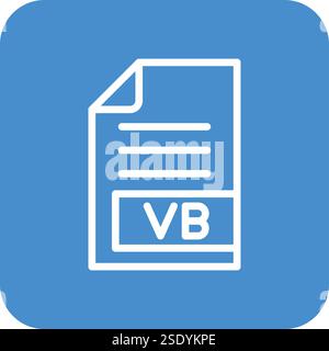 VB Vector Icon Design Illustration Stock Vector