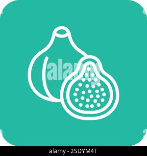 Fig Vector Icon Design Illustration Stock Vector