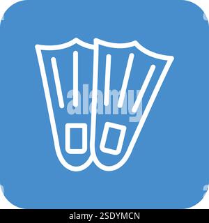Fins Vector Icon Design Illustration Stock Vector