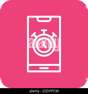Stopwatch Vector Icon Design Illustration Stock Vector