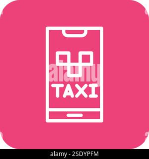 Taxi Vector Icon Design Illustration Stock Vector