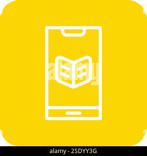 Ebook Vector Icon Design Illustration Stock Vector