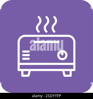Toaster Vector Icon Design Illustration Stock Vector