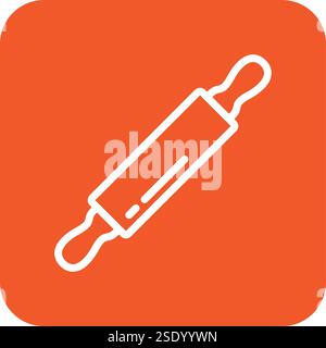Rolling pin Vector Icon Design Illustration Stock Vector