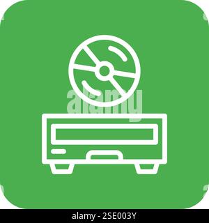 Cd Rom Vector Icon Design Illustration Stock Vector