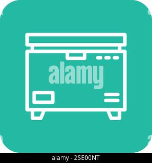 Freezer Vector Icon Design Illustration Stock Vector