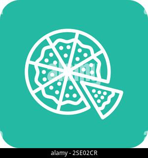 Pizza Vector Icon Design Illustration Stock Vector