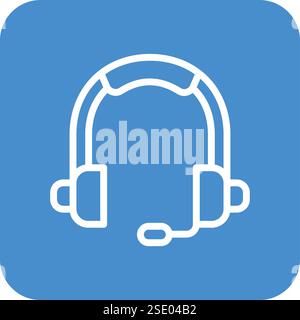 Headphone Vector Icon Design Illustration Stock Vector