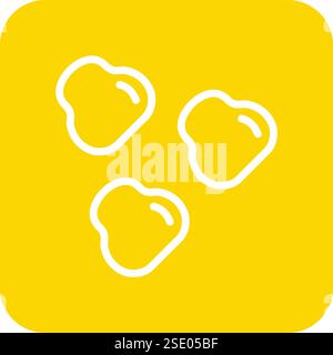 Puffs Vector Icon Design Illustration Stock Vector