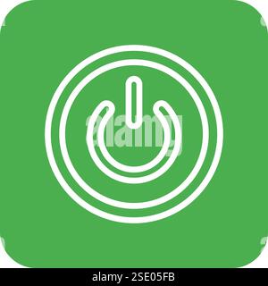 Power Button Vector Icon Design Illustration Stock Vector