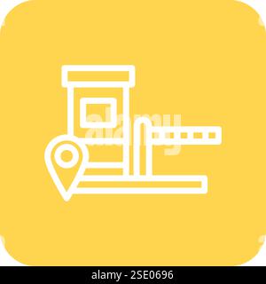 Toll Vector Icon Design Illustration Stock Vector