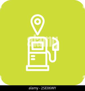 Gas station Vector Icon Design Illustration Stock Vector