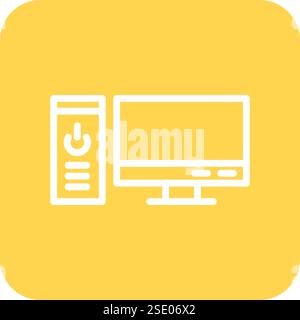 Computer Vector Icon Design Illustration Stock Vector