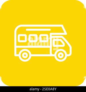 Camper van Vector Icon Design Illustration Stock Vector