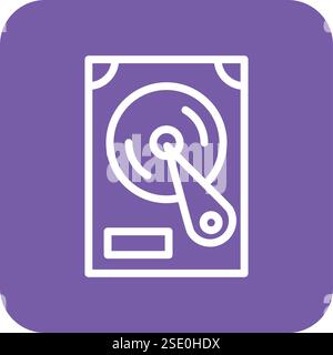 Hard Disk Vector Icon Design Illustration Stock Vector