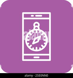 Location app Vector Icon Design Illustration Stock Vector