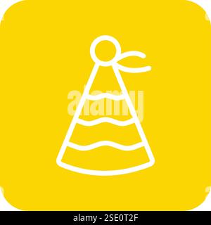 Party Hat Vector Icon Design Illustration Stock Vector