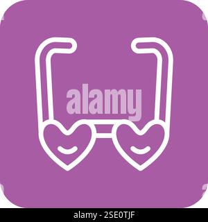 Glasses Vector Icon Design Illustration Stock Vector