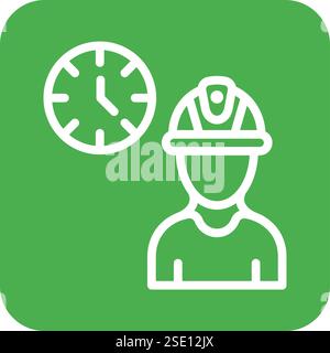 Working hours Vector Icon Design Illustration Stock Vector