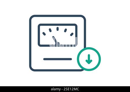 Weight loss icon. line icon style. icon related to gym and fitness. gym elements vector illustration Stock Vector