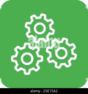 Gears Vector Icon Design Illustration Stock Vector