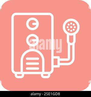 Water boiler Vector Icon Design Illustration Stock Vector