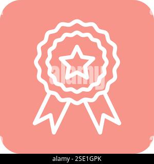 Ribbon Vector Icon Design Illustration Stock Vector