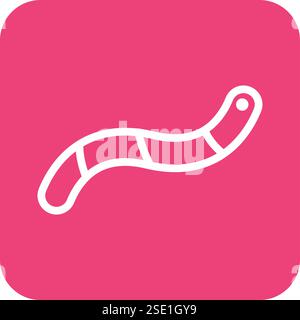 Worm Vector Icon Design Illustration Stock Vector