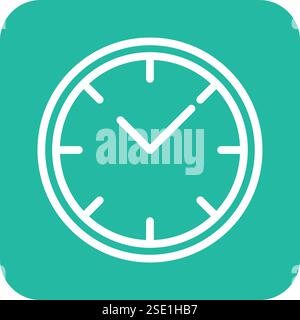 Wall clock Vector Icon Design Illustration Stock Vector