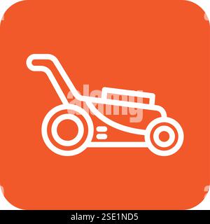 Lawn mower Vector Icon Design Illustration Stock Vector