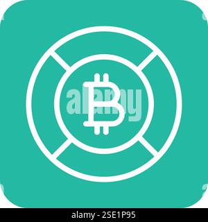 Bitcoin Vector Icon Design Illustration Stock Vector