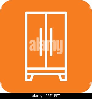 Fridge Vector Icon Design Illustration Stock Vector