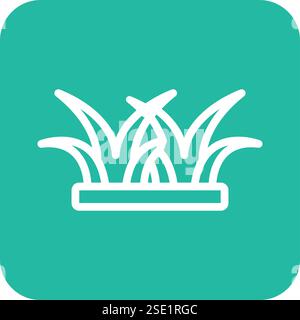 Grass Vector Icon Design Illustration Stock Vector