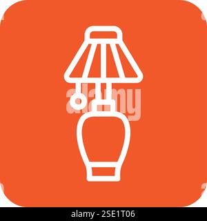Table lamp Vector Icon Design Illustration Stock Vector