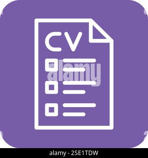 Cv Vector Icon Design Illustration Stock Vector