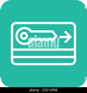 Key card Vector Icon Design Illustration Stock Vector