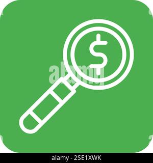 Magnifying Vector Icon Design Illustration Stock Vector