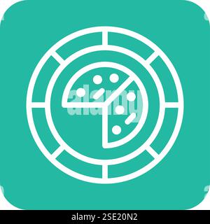 Disposable plate Vector Icon Design Illustration Stock Vector
