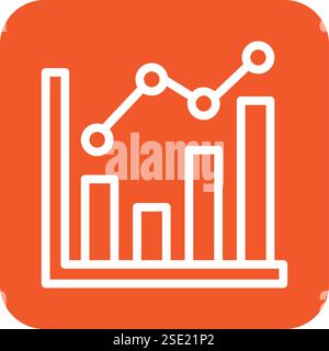Line chart Vector Icon Design Illustration Stock Vector