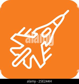 Jet Vector Icon Design Illustration Stock Vector