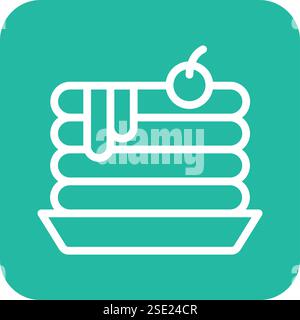 Pancake Vector Icon Design Illustration Stock Vector