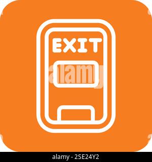 Emergency exit Vector Icon Design Illustration Stock Vector