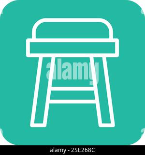 Stool Vector Icon Design Illustration Stock Vector