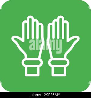 Plastic gloves Vector Icon Design Illustration Stock Vector