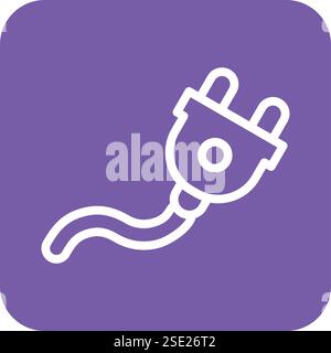Plug Vector Icon Design Illustration Stock Vector