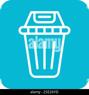 Recycling bin Vector Icon Design Illustration Stock Vector