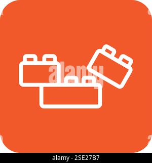 Plastic blocks Vector Icon Design Illustration Stock Vector