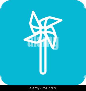 Pinwheel Vector Icon Design Illustration Stock Vector