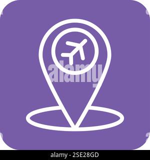 Airport location Vector Icon Design Illustration Stock Vector